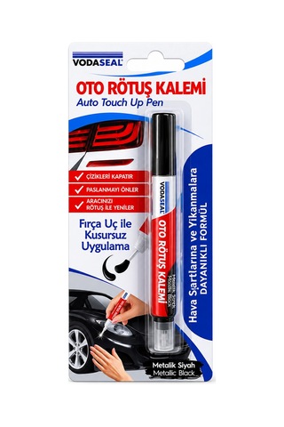 Diyarı Metalik Siyah Oto Rötuş Kalemi Fırça Uçlu 5 Ml 12'li Paket Kp-13-4562