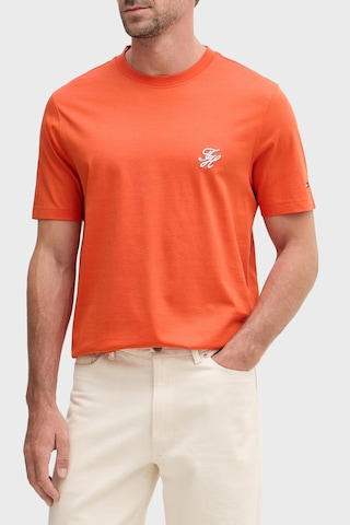 Tommy Hilfiger Logolu Pamuklu Regular Fit Bisiklet Yaka T Shirt Erkek T Shirt Mw0mw43066 Scx Orange