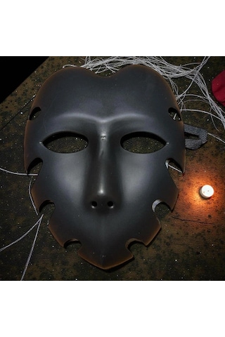 Vıp Yüksek Kalite Squid Game Waiter Maskesi Cadılar Bayramı Korku Maskesi Halloween Mask Siyah Maske