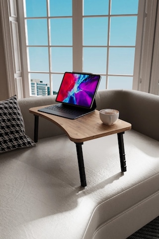 Fida Laptop Sehpası Portatif Ahşap Tablet Standı Çalışma Masası