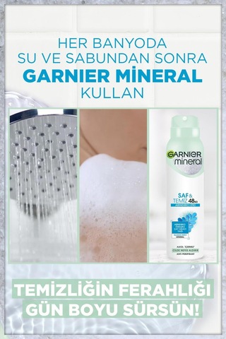 Garnier Mineral Saf & Temiz Deodorant 150 Ml