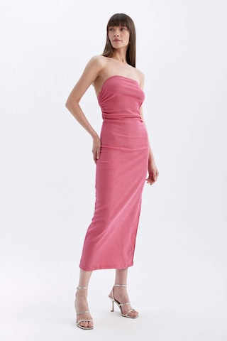 DeFacto Bodycon Straplez Bürümcük Midi Abiye Elbise D3510AX24HSPN296