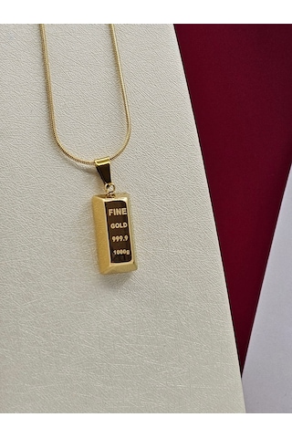 Xuping Külçe Model Altın Renk Çelik Kolye Altın