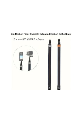 Fastbuy Carbon Fiber Telescopic Selfie Stick 118.11 İnch Insta360 X3 X4 X5 Gopro 11 10 Uyumlu Hafif Monopod