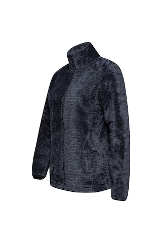 2As Sofia Kadın Tam Fermuarlı Çizgili Polar Siyah