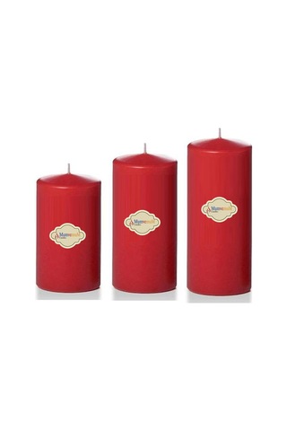 3 Lü Midium Set Mum Kırmızı Çap :5 Cm Kirmızı