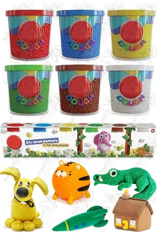Oyun Hamuru 6 Renk 1 Paket Bubu 6 Lı Oyun Hamuru 600 Gr Canlı Renkler Okul Öncesi Kreş Anasınıfı Etkinli Hamuru Çok Renkli