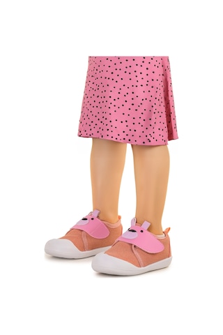 Kiko Kids Winni Cırtlı Kız Bebek İlk Adım Panduf Ayakkabı Pudra