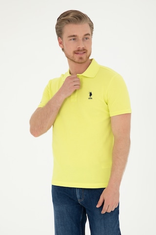 U.S. Polo Assn. Erkek Slim Fit Polo Yaka Fıstık Yeşili Basic Tişört 50279613-VR087