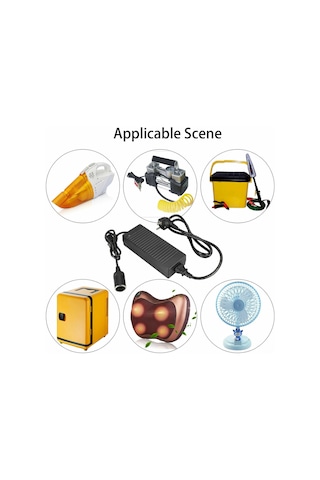 Fosenze 220v Evden 12v Araç Güç Dönüştürücü, 10a 120w Çıkış, Sürekli Stabil, Çoklu Aygıt Uyumlu Süpürge, Kameralar, Buzdolapları
