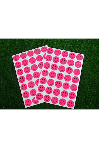 Tanex Tnx-329 Flo Daire Pembe Gülen Etiketi 19 MM 70 Adet