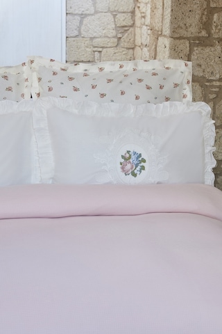 Karaca Home Fayette Çift Kişilik Nakışlı Nish Set Pudra 200.22.14.0434