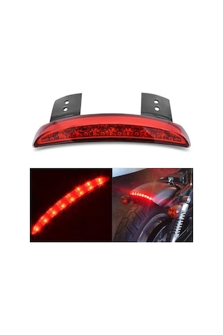 Geeksen Harley Xl883/1200 2004-2014 Arka Fender Led Fren Lambası - Kırmızı Kasa, 3 Tel, Gündüz Çalışma Işığı, Yüksek Görünürlük, Kolay Montaj