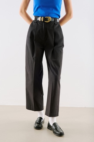 Manuka Gabardin Straıght Pileli Pantolon Siyah Aw26pnt00004-01