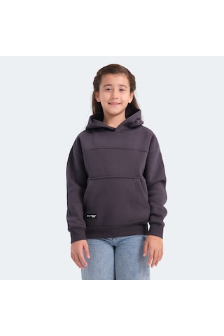 Slazenger LENE Çocuk Kapüşonlu Cepli Koyu Gri Sweatshirt