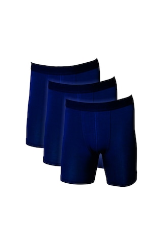 Silver Swan Modal Kumaş Lacivert Lüx Kutulu Boxer Ekonomik Paket 3'Lü Lacivert