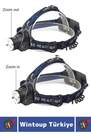 Profesyonel Kamp Avcı Balıkçı Deprem Güçlü Işık 3 Mod Yüksek Mesafeli Zoomlu Güçlü Kafa Lambası Çok Renkli