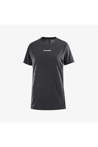 Salomon Sense Aero Gfx Kadın Koşu Tişört Deep Black Lc2698700 Siyah