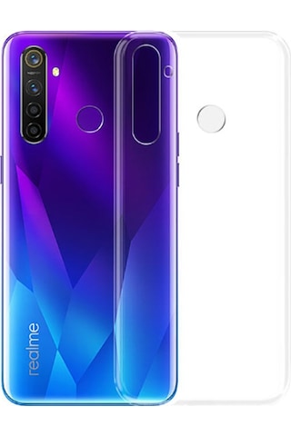 Rba Aksesuar Realme 5 Pro Kılıf Rba Süper Silikon Kapak - Renksiz Çok Renkli