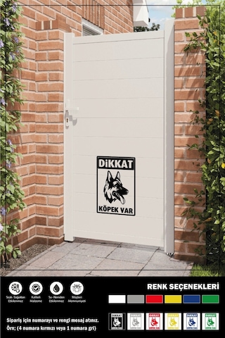 Dikkat Köpek Var Stıcker 27 X 19 Cm