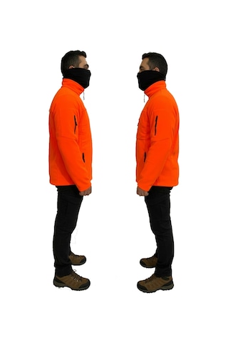 Mysia Outdoor Turuncu Taktik Polar Mont Avcı 7 Cep Çok Renkli
