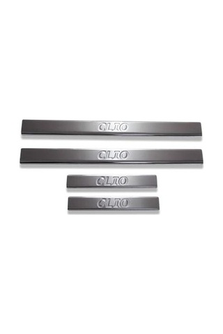 Renault Clio 2 Uyumlu 1996-2006 Krom Kapı Eşiği 4 Parça Paslanmaz Çelik