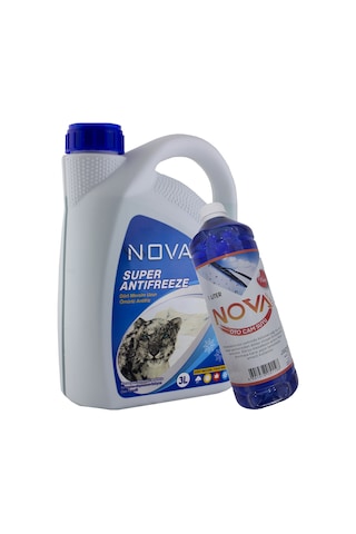 Nova Ultra -25 Derece 3 Litre Yeşil Antifriz +cam Suyu 1 L