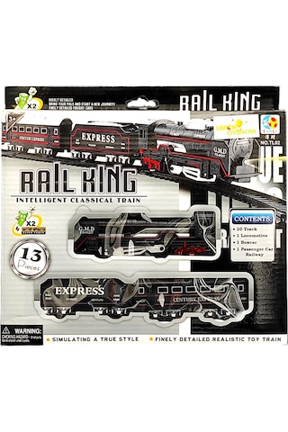 Limon Oyuncak 13 Parça Siyah Küçük Tren Seti Tl02