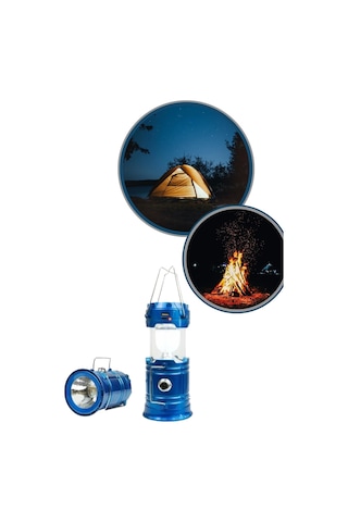 Büyük Boy Güneş Enerjili Kamp Feneri Işıldak Lamba Usb Şarjlı