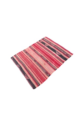 El Dokuma Kilim 85x105 Kırmızı İnce %100 Yün Kilim