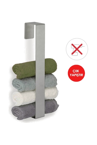 Paslanmaz Çelik Havluluk, Banyo Havlu Askısı, Banyo Aksesuarı 30c Gri