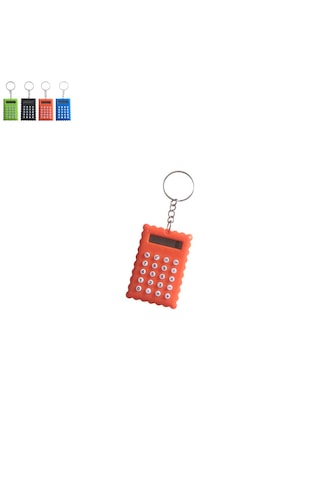 Bisküvi Şekilli Mini 8 Haneli Hesap Makinesi Anahtarlık 1 Adet Ebat: 5,5 Cm X 3,7 Cm Turuncu