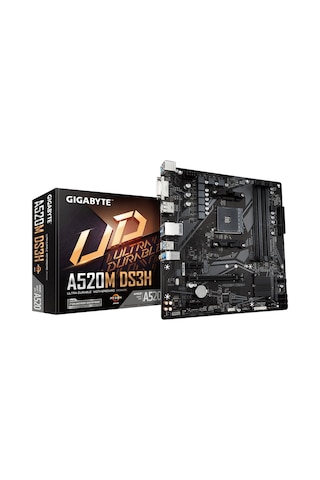 Gigabyte A520M DS3H AMD A520 4400 MHz (OC) DDR4 Soket AM4 mATX Anakart