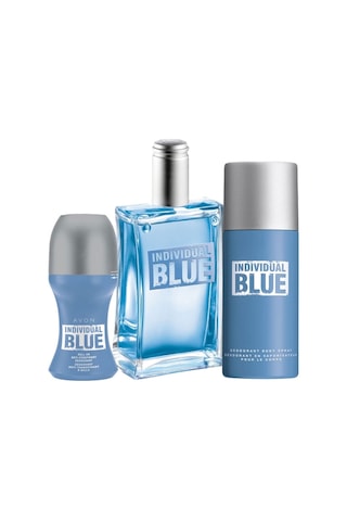 Avon Individual Blue Erkek Parfüm Seti EDT 100 ML 3'lü