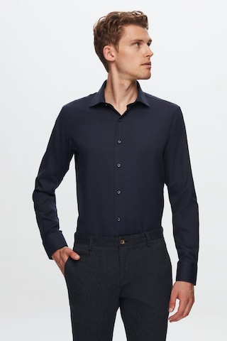 D'S Damat Ds Damat Slim Fit Lacivert Armürlü Gömlek 7hf02ort02100 101