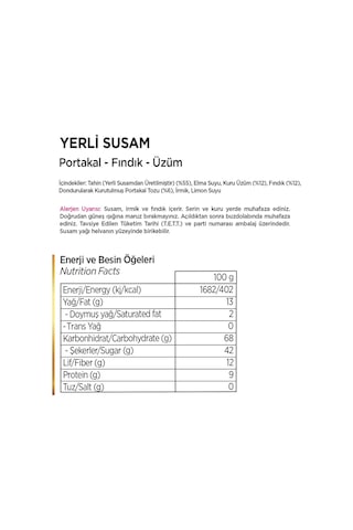 Pol's Gurme Yerli Susam Portakallı Fındıklı Üzümlü Yaz Helvası 350 G