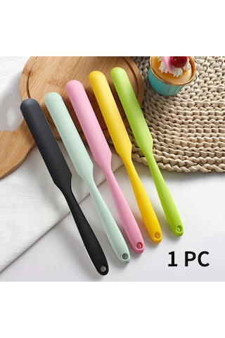 1 Adet Çok Renkli Silikon Gıda Spatulası - Isıya Dayanıklı, Yapışmaz, Krema Ve Tereyağı Sürmek İçin İdealdir. Mor