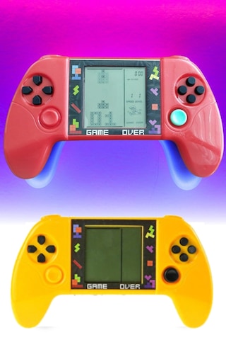 Taşınabilir Tetris Oyun Konsolu Renkli Retro Oyun Aleti Çocuklar İçin Eğlenceli Mini Konsol Çok Renkli
