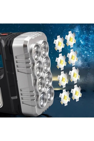 El Feneri Solar Panelli Ledli Powerbank Cob Fener Renkli 46616332