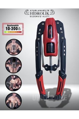 Twister Kol Omuz Gögüs Egzersiz Aleti 10-200 Kg Ayarlanabilir Kırmızı Fitness Ekipmanı Kırmızı - Siyah