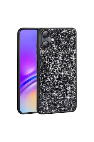 Zore Galaxy A06 Kılıf Parlak Taşlı Tasarım Nvth Pırlanta Kapak - Pembe