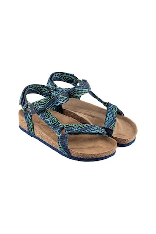 Lemoor's Msan502 Tengri Navy Blue/green Erkek Sandalet Mavi - Yeşil