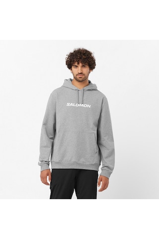 Salomon Sal Logo Perf Hoodıe M 1009 Gri