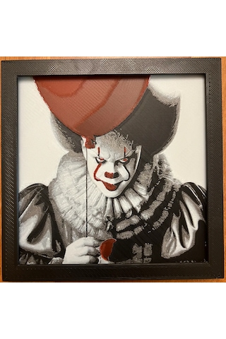 Pennywise 3d Baskı Tablo Çerceve
