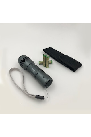 Police Pc-17 Zoomlu Cree Led Pilli El Feneri Gri