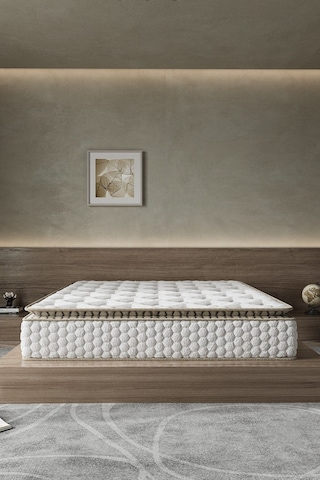 Aksviva Cortado Çift Kişilik Pedli Paket Yaylı Yatak 30 Cm BEYAZ