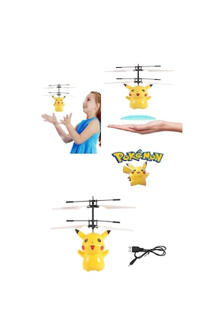 Ars Shopping Pokemon Pikachu Drone Oyuncak Uçan Pikaçu Hareket Sensörlü Işıklı Oyuncak