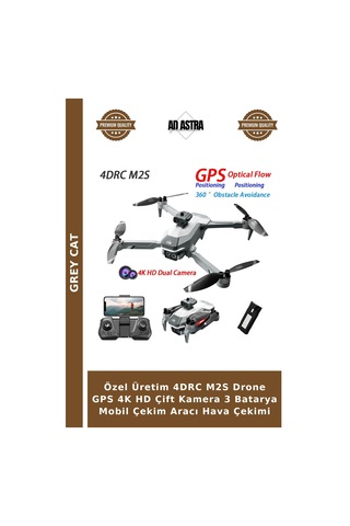 Özel Üretim 4drc M2s Drone Gps 4k Hd Çift Kamera 3 Batarya Mobil Çekim Aracı Hava Çekimi