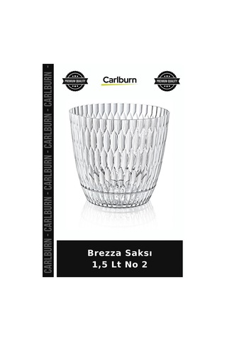 Premium Brezza Saksı 1,5 Lt No 2 Yeşil Ev Dekoratif
