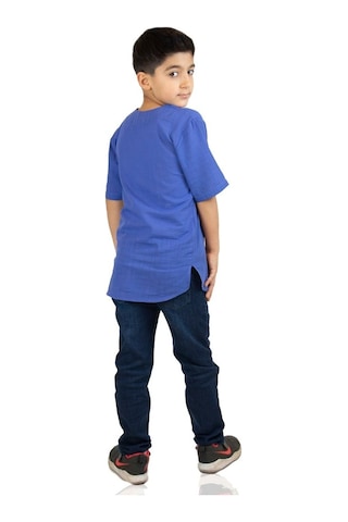 Eliş Şile Bezi Kısa Kol Şile Bezi Bisiklet Yaka Erkek Çocuk Tshirt Saks 3050
